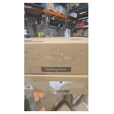 (2) HINNIXY 20 in. Smart Indoor Matte White Flush Mount Color Changing LED Ceiling Fan with Light Kit and Remote and App Control