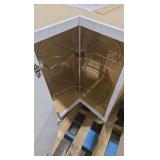 3 white cabinets--Shaker Assembled Base Kitchen Cabinet in Satin White