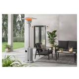 Hampton Bay 48000 BTU Stainless Steel Propane Standing Patio Heater with Wheels