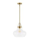 Salud 4-Watt 1-Light Clear Pendant Light with Glass Shade