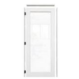 Krosswood Doors 30in. x80in. 1-Lite Right-Hand Clear Glass MDF Primed Single Assembly Required Interior Door Kit w/ Quick Assemble Jamb