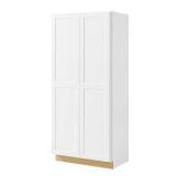 Hampton Bay Avondale 36 in. W x 84 in. H x 24 in. D Ready To Assemble Plywood Shaker Wide Pantry Cabinet in Alpine White