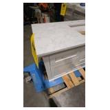 Home Decorators Collection Doveton 48 in. Single Sink Freestanding White Bath Vanity with White Engineered Marble Top (Assembled)