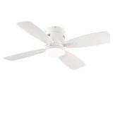 (3) HINNIXY 42 in. Indoor White Standard Ceiling Fan with 3-Color Temperature Integrated Led with Remote Control