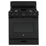 GE 30 in. 4.8 cu. ft. Freestanding Gas Range in Black
