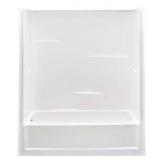 Aquatic Everyday Acrylx 60 in. x 30 in. x 72 in. Rectangular Tub Shower Combo Unit with Left Drain in White