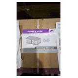 PURPLE LEAF 12ft. x 20ft. Patio Hardtop Gazebo Double Top PC Mesh Screen House Aluminum Solarium Backyard Sunroom, 24 Lights, Gray