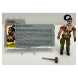 1990 GI Joe (Zanzibar Dreadnok Pirate) Cobra Action Figure With File Card