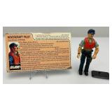 1984 GI Joe (CUTTER) Hovercraft Driver Action Figure With File Card