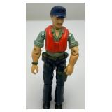 1984 GI Joe (CUTTER) Hovercraft Driver Action Figure With File Card