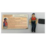 1984 GI Joe (CUTTER) Hovercraft Driver Action Figure With File Card