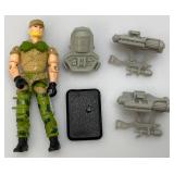 1984 GI Joe (ROCK & ROLL) Gatling Gunner Action Figure With File Card And More (Almost Complete)