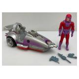 1991 Magneto Magnetron Car Uncanny X-Men W/ Magneto Action Figure And Accessories (Almost Complete)