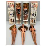 Vintage Reproduction Barbie Boxes With Misc. Vintage Barbies