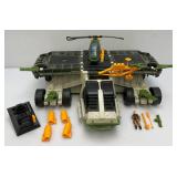 1990 GI Joe "THE GENERAL" Mobile Strike Headquarters With Helicopter (Missing Parts One Front Door Piece Hinge Broke) Not Complete