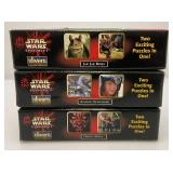 1999 STAR WARS Episode 1 Anakin Skywalker, Darth Maul & Jar Jar Binks Slivers Puzzles (New Old Stock)
