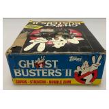 EST. $195.00-$300.00 1989 Topps GHOSTBUSTERS II Trading Card Packs (36) Pack Box (Box Has Tape On It)