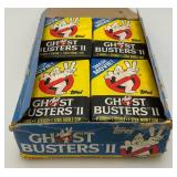 EST. $195.00-$300.00 1989 Topps GHOSTBUSTERS II Trading Card Packs (36) Pack Box (Box Has Tape On It)