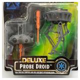 1996 STAR WARS Deluxe Probe Droid & 1997 STAR WARS (JAWA) 6" Poseable Action Figure (Both New Old Stock)