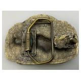 1995 ERTL Miniature MAC TOOLS Die-Cast 1938 Chevy Panel Trucks & MAC Tools Belt Buckle (New old Stock)