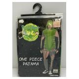 Rick & Morty Pickle Rick One piece Pajamas Costume Size L/XL