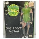 Rick & Morty Pickle Rick One piece Pajamas Costume Size L/XL