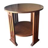 DR - Stickley Furniture Mission Oak Round Side Table
