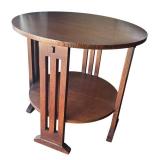 DR - Stickley Furniture Mission Oak Round Side Table