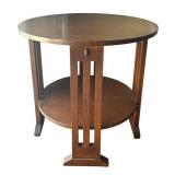 DR - Stickley Furniture Mission Oak Round Side Table