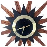 UL - Vintage Elgin Sunburst Wall Clock - Vintage Starburst by California Time Service