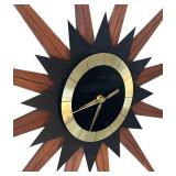UL - Vintage Elgin Sunburst Wall Clock - Vintage Starburst by California Time Service