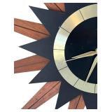 UL - Vintage Elgin Sunburst Wall Clock - Vintage Starburst by California Time Service