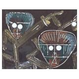 DR - Hand-Painted Ceramic Tile Decor by Harris G. Strong