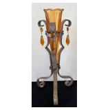 DR - Amber Glass Vase, Pump Dispenser & Lidded Jar