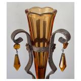 DR - Amber Glass Vase, Pump Dispenser & Lidded Jar