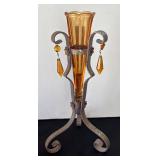 DR - Amber Glass Vase, Pump Dispenser & Lidded Jar