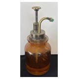 DR - Amber Glass Vase, Pump Dispenser & Lidded Jar