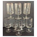 DR - Stemware Goblets - 8-Piece Set with Silver-Tone Rims