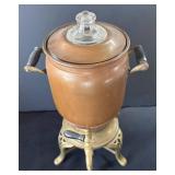 DR - Vintage Urn Style Copper Maker with Sugar Bowl