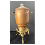 DR - Vintage Urn Style Copper Maker with Sugar Bowl