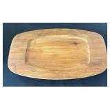 DR - Wooden Platter with Walnut Napkin Rings & Cone Decor