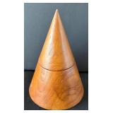 DR - Wooden Platter with Walnut Napkin Rings & Cone Decor