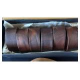 DR - Wooden Platter with Walnut Napkin Rings & Cone Decor