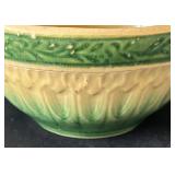 DR - Vintage Yellow Ware Nesting Bowls - Green Band