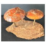 DR - Vintage Bovano Handcrafted Mushroom Sculpture