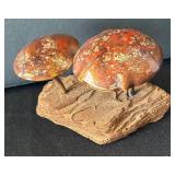 DR - Vintage Bovano Handcrafted Mushroom Sculpture