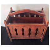 DR - Vintage Wooden Arts and Crafts Style Literature Stand