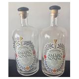 DR - Five Decorative Apothecary Style Glass Bottles