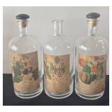 DR - Five Decorative Apothecary Style Glass Bottles