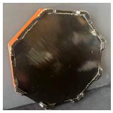 DR - Vintage Octagonal Chinese Lacquered Lunch Box - Bird & Flower Scene